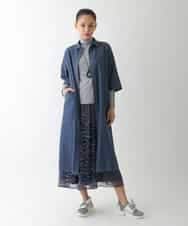 REKCD70160 HIROKO BIS(ヒロコ ビス) 配色ラインハイネックインナートップ /洗える ライトグレー