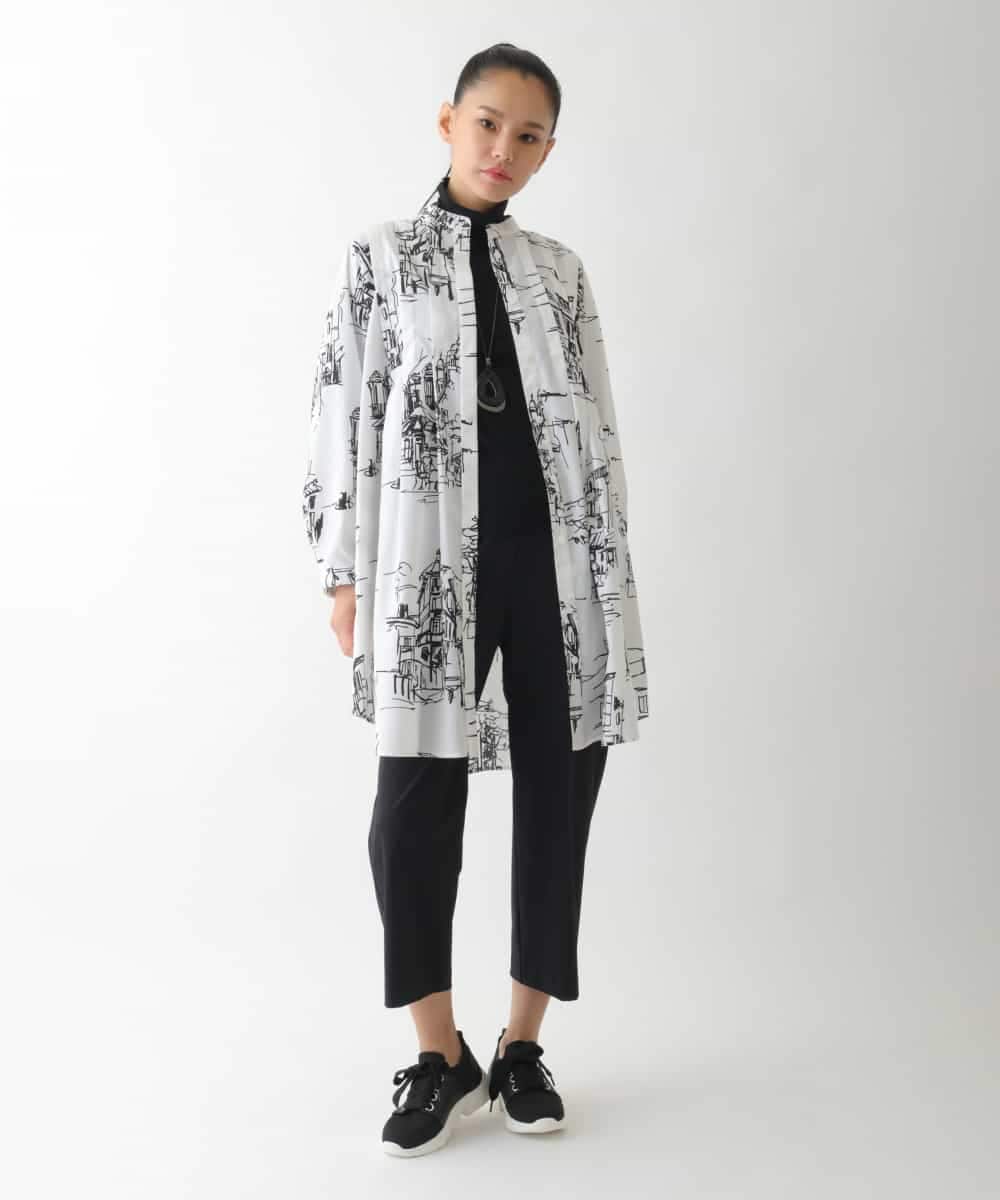 REKCD70160 HIROKO BIS(ヒロコ ビス) 配色ラインハイネックインナートップ /洗える ライトグレー