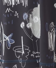 REKDD60230 HIROKO BIS(ヒロコ ビス) アートプリントカットソー /洗濯機で洗える ネイビー