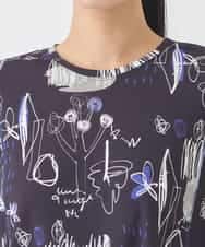 REKDD60230 HIROKO BIS(ヒロコ ビス) アートプリントカットソー ネイビー