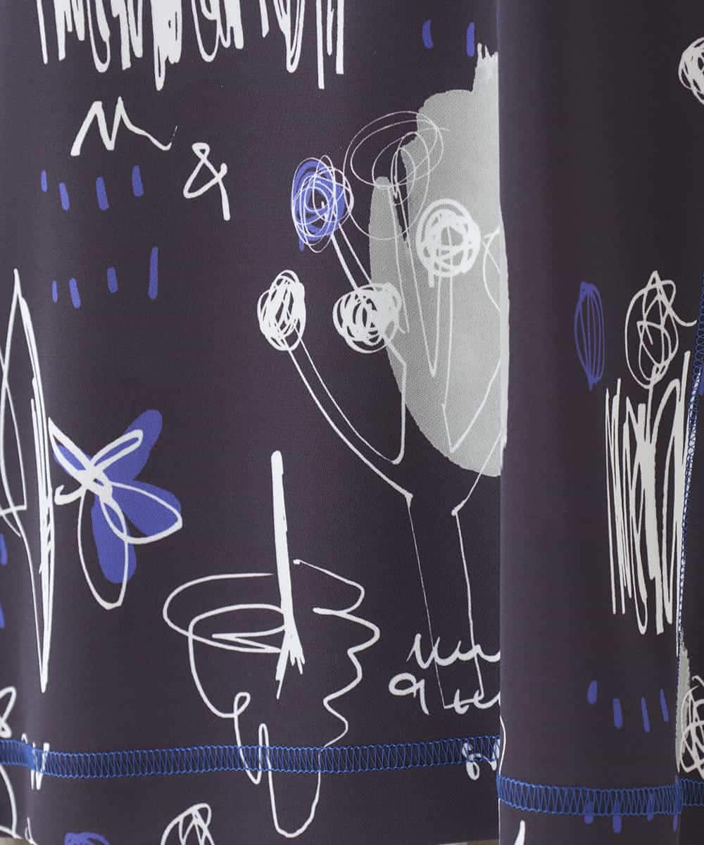 REKDD60230 HIROKO BIS(ヒロコ ビス) アートプリントカットソー ネイビー