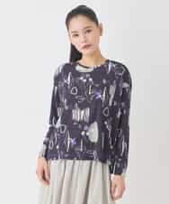 REKDD60230 HIROKO BIS(ヒロコ ビス) アートプリントカットソー ネイビー