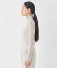 REKED85070 HIROKO BIS(ヒロコ ビス) シアーハイネックカットソー ライトグレー