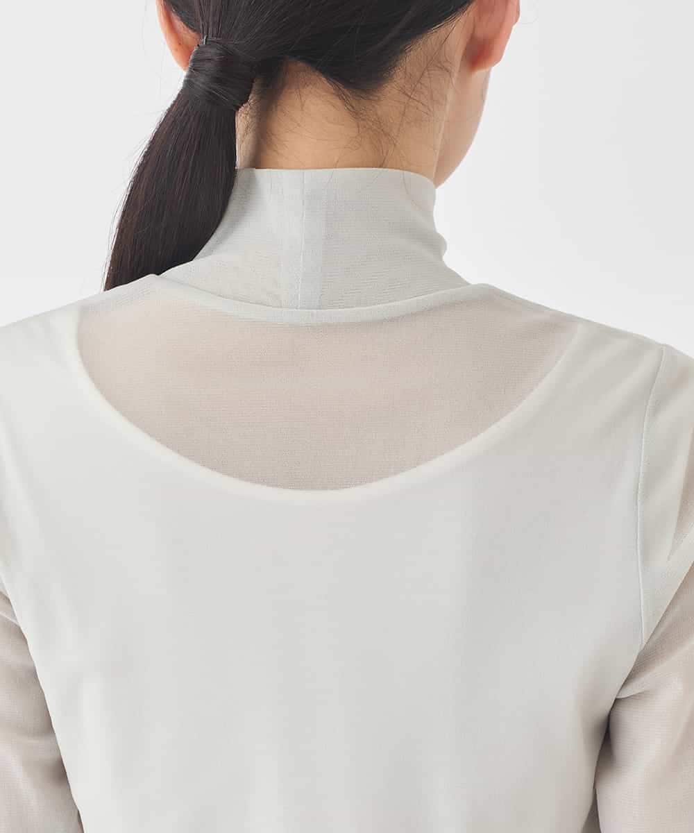 REKED85070 HIROKO BIS(ヒロコ ビス) シアーハイネックカットソー ライトグレー