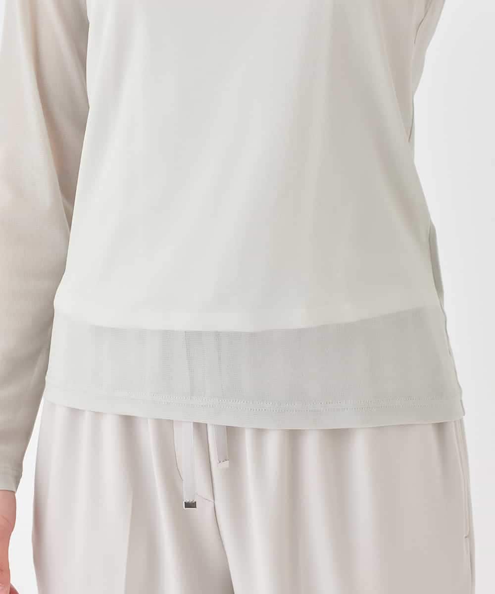 REKED85070 HIROKO BIS(ヒロコ ビス) シアーハイネックカットソー ライトグレー