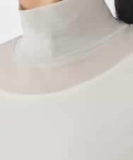 REKED85070 HIROKO BIS(ヒロコ ビス) シアーハイネックカットソー ライトグレー