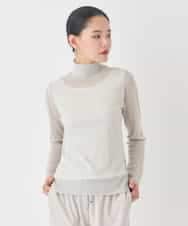 REKED85070 HIROKO BIS(ヒロコ ビス) シアーハイネックカットソー ライトグレー