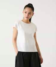 REKFD70110 HIROKO BIS(ヒロコ ビス) フレンチスリーブコットンカットソー ホワイト