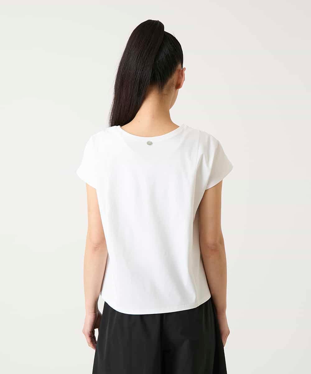 REKFD70110 HIROKO BIS(ヒロコ ビス) フレンチスリーブコットンカットソー ホワイト