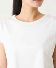 REKFD70110 HIROKO BIS(ヒロコ ビス) フレンチスリーブコットンカットソー ホワイト