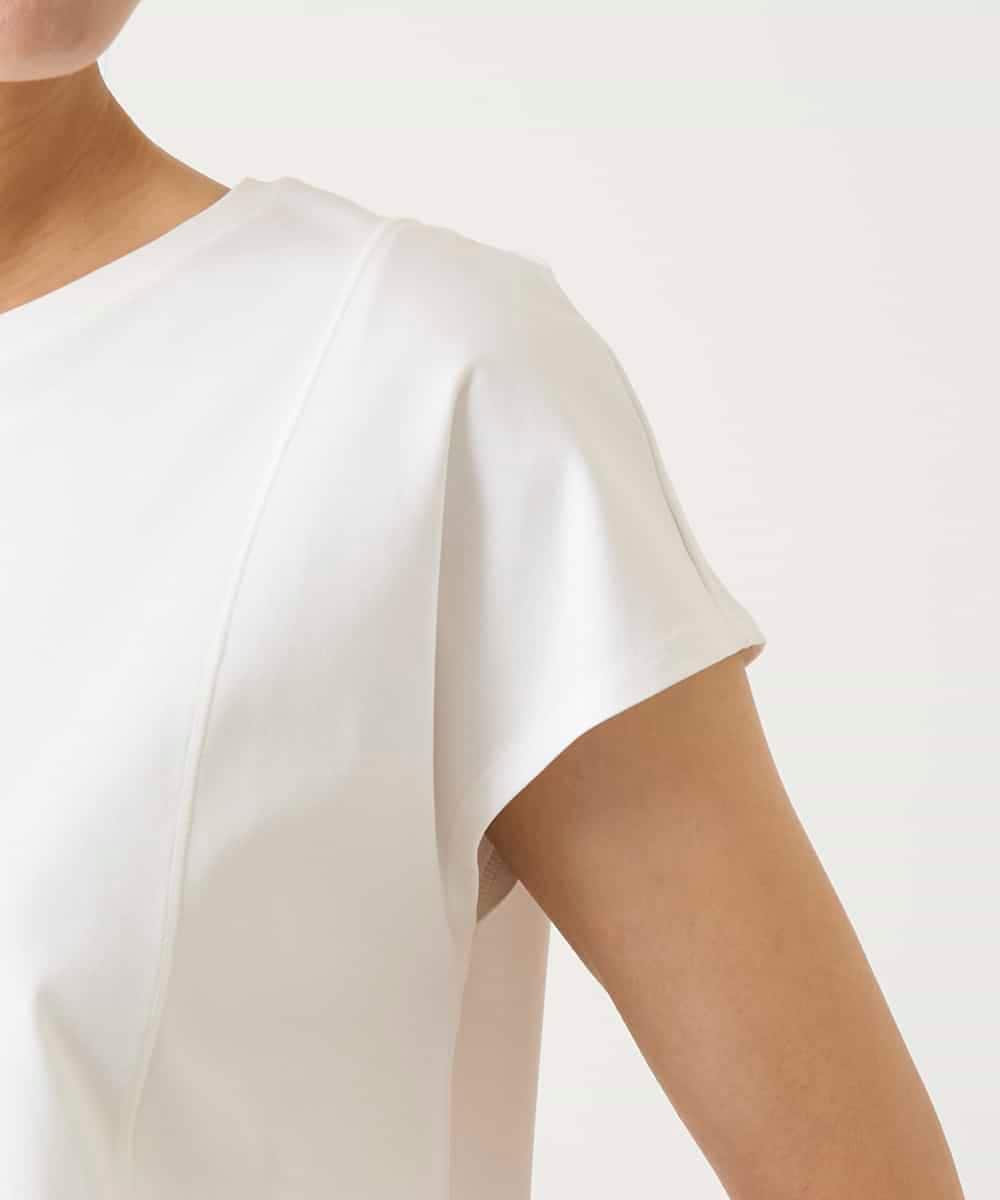 REKFD70110 HIROKO BIS(ヒロコ ビス) フレンチスリーブコットンカットソー ホワイト