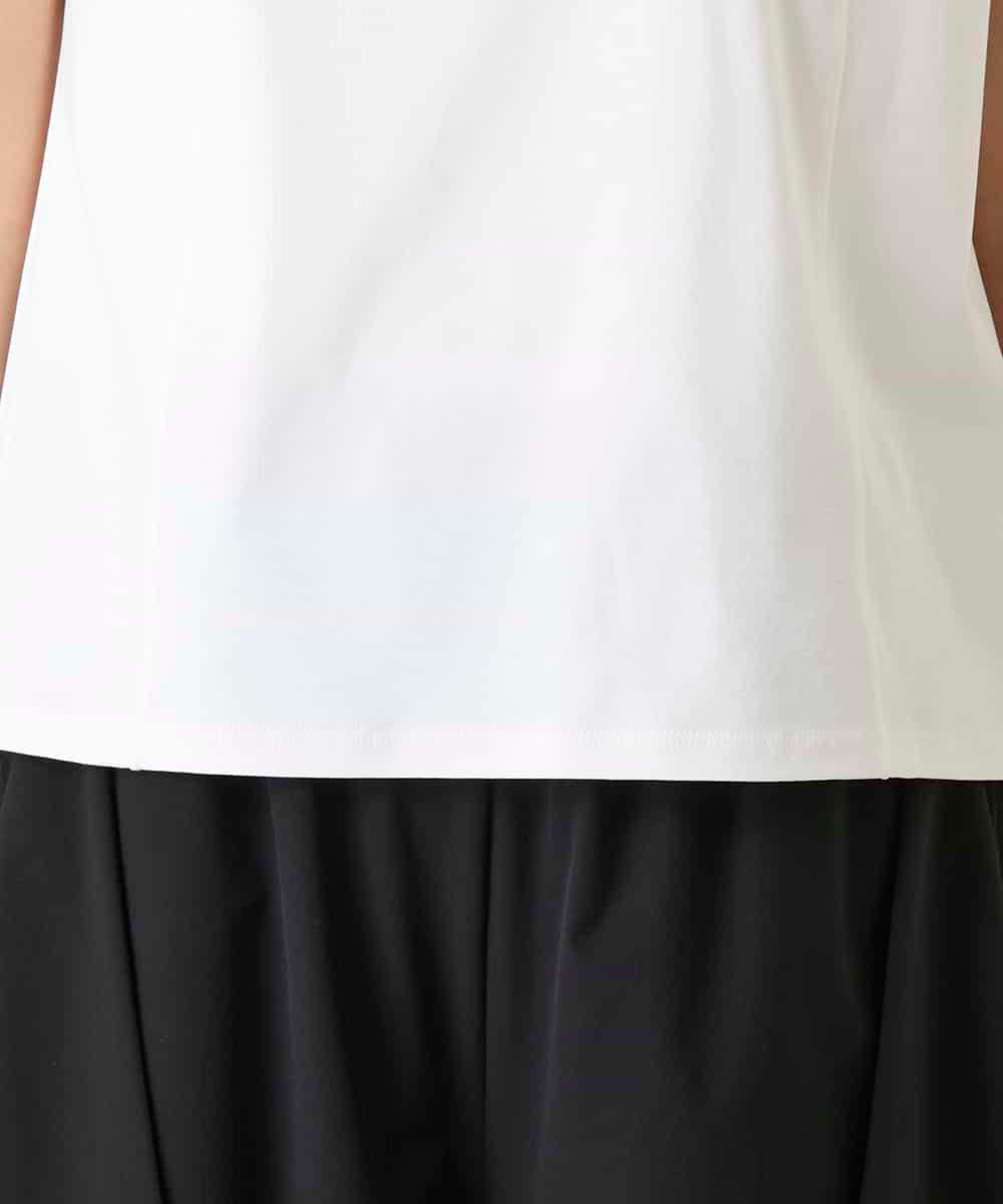 REKFD70110 HIROKO BIS(ヒロコ ビス) フレンチスリーブコットンカットソー ホワイト