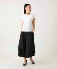 REKFD70110 HIROKO BIS(ヒロコ ビス) フレンチスリーブコットンカットソー ホワイト