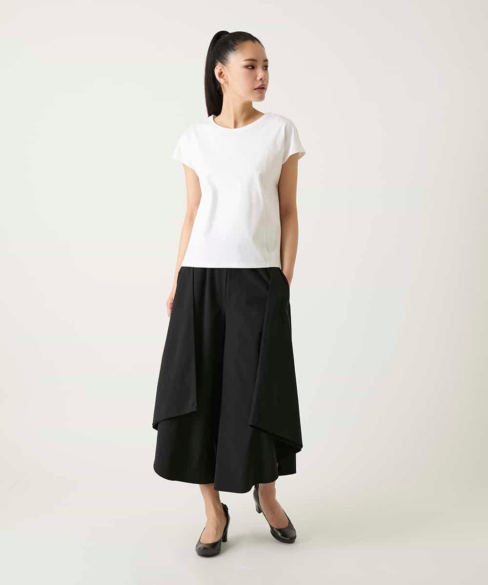 REKFD70110 HIROKO BIS(ヒロコ ビス) フレンチスリーブコットンカットソー ホワイト