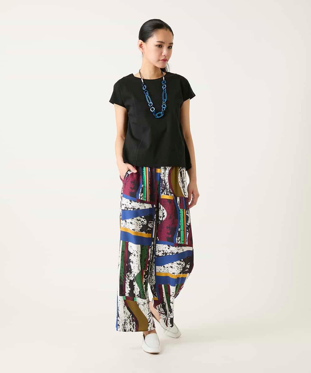 REKFD70110 HIROKO BIS(ヒロコ ビス) フレンチスリーブコットンカットソー ホワイト