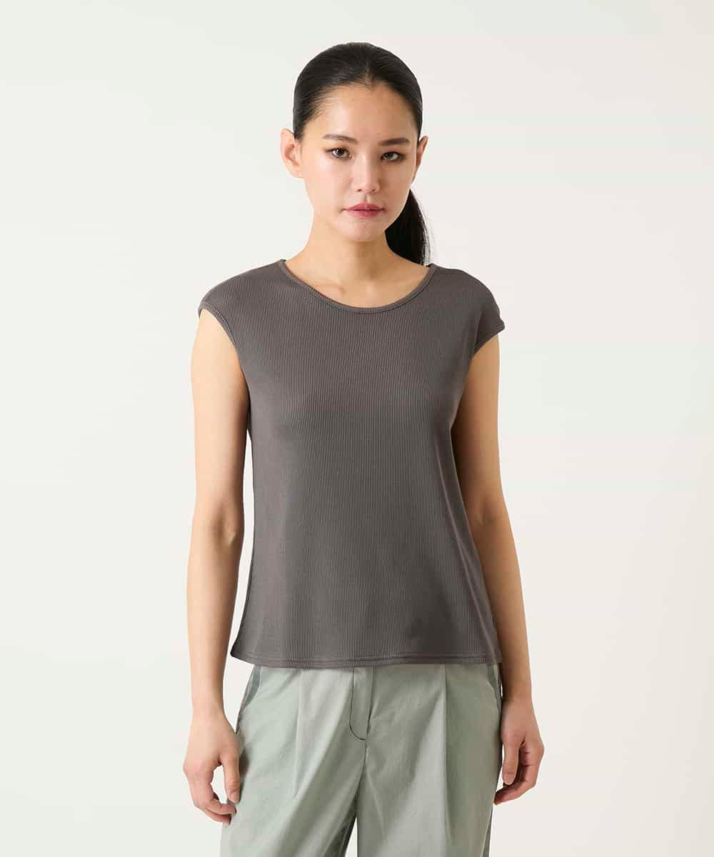 REKGE80098 HIROKO BIS(ヒロコ ビス) キャップスリーブデザインカットソー ベージュ