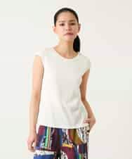 REKGE80098 HIROKO BIS(ヒロコ ビス) キャップスリーブデザインカットソー ベージュ