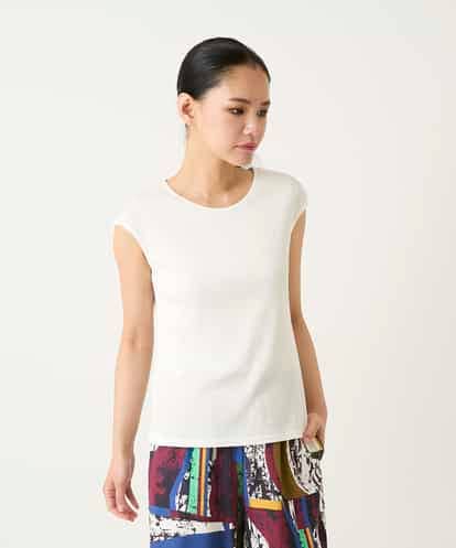 REKGE80098 HIROKO BIS キャップスリーブデザインカットソー