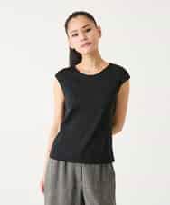 REKGE80098 HIROKO BIS(ヒロコ ビス) キャップスリーブデザインカットソー ブラック