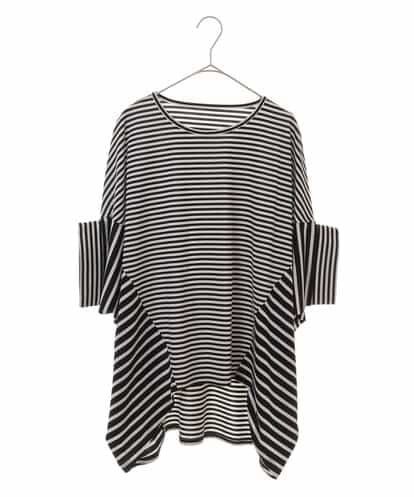 REKGJ05170 HIROKO BIS GLOW6月号掲載【洗濯機で洗える】ボーダー切り替えプルオーバー
