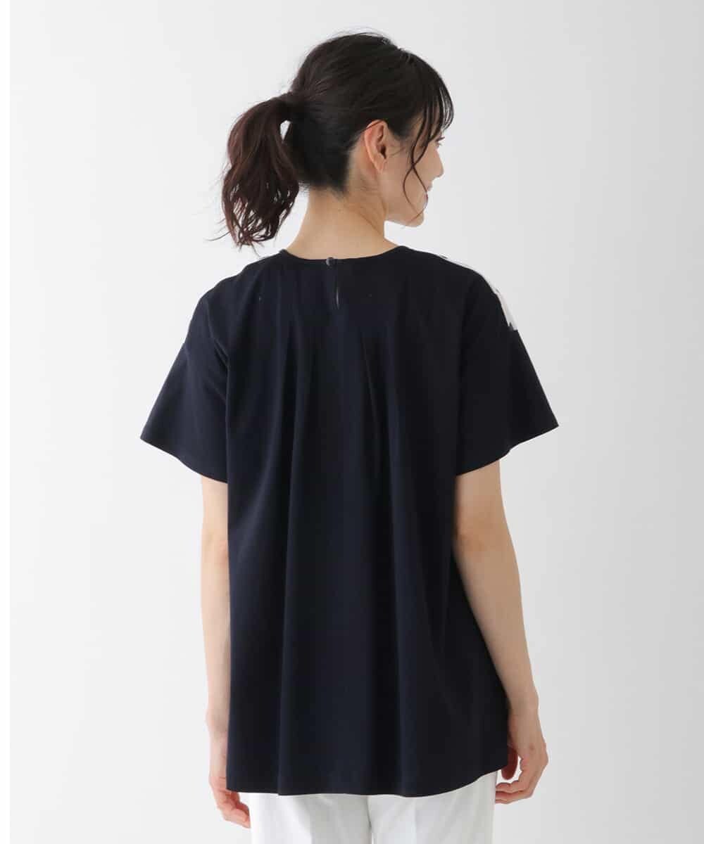 REKGT72230 HIROKO BIS(ヒロコ ビス) 【洗える】ドットディテールジョイントデザインチュニック ネイビー