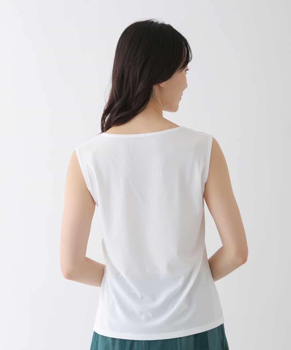REKGT78068 HIROKO BIS(ヒロコ ビス) 【洗濯機で洗える】ベーシックノースリーブカットソー ホワイト
