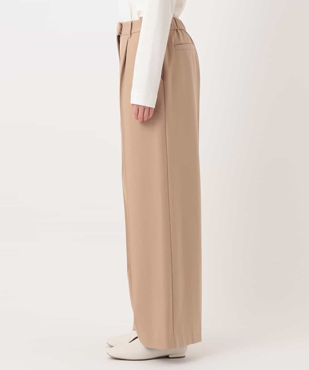 RELAV77190 HIROKO BIS(ヒロコ ビス) 2WAYストレッチストレートワイドパンツ ベージュ