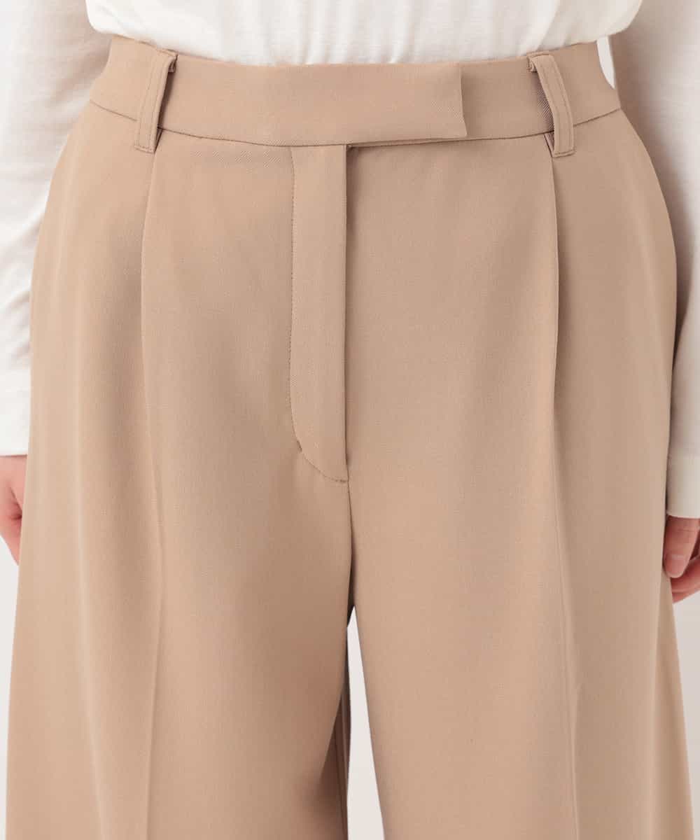 RELAV77190 HIROKO BIS(ヒロコ ビス) 2WAYストレッチストレートワイドパンツ ベージュ