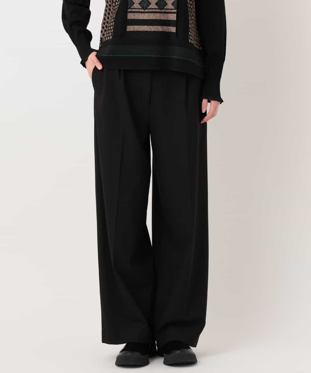 RELAV77190 HIROKO BIS(ヒロコ ビス) 2WAYストレッチストレートワイドパンツ ベージュ