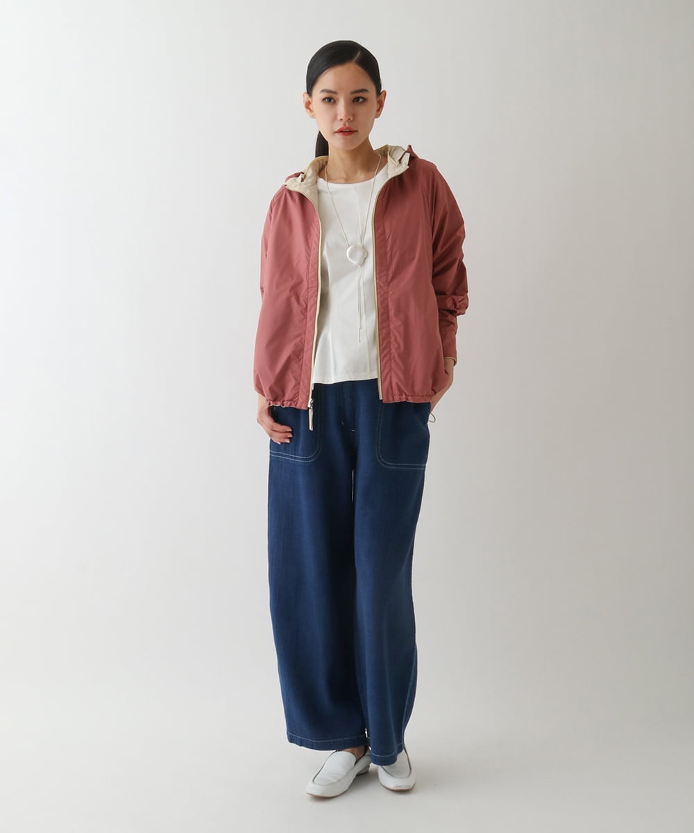 RELDA67230 HIROKO BIS(ヒロコ ビス) 二重織りガーゼデニムパンツ ネイビー