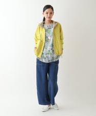 RELDA67230 HIROKO BIS(ヒロコ ビス) 二重織りガーゼデニムパンツ ネイビー