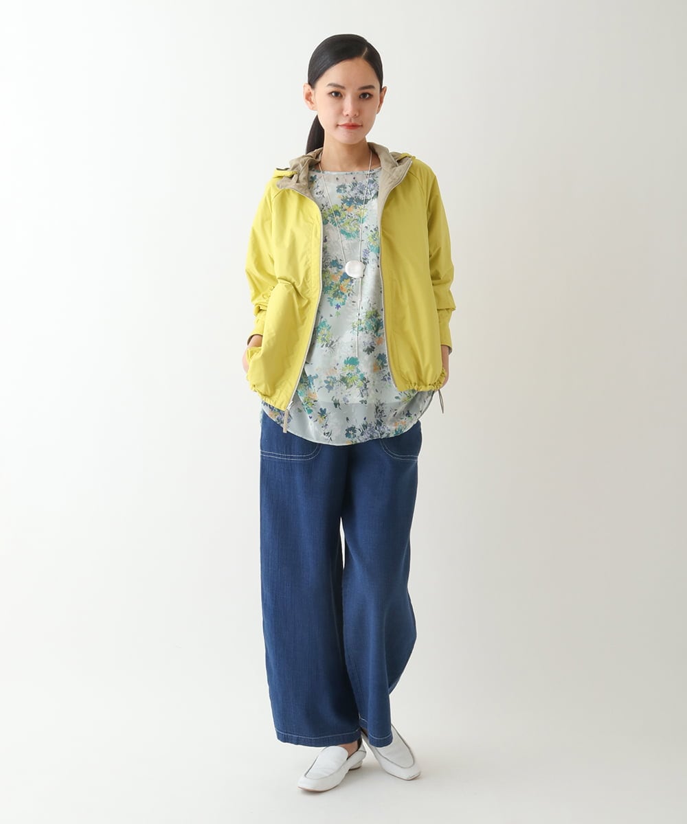 RELDA67230 HIROKO BIS(ヒロコ ビス) 二重織りガーゼデニムパンツ ネイビー