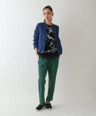 RELDA80230 HIROKO BIS(ヒロコ ビス) ベンツスリットクロップドパンツ グリーン