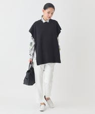 RELDD81170 HIROKO BIS(ヒロコ ビス) サイドベンツストレッチクロップドパンツ イエロー