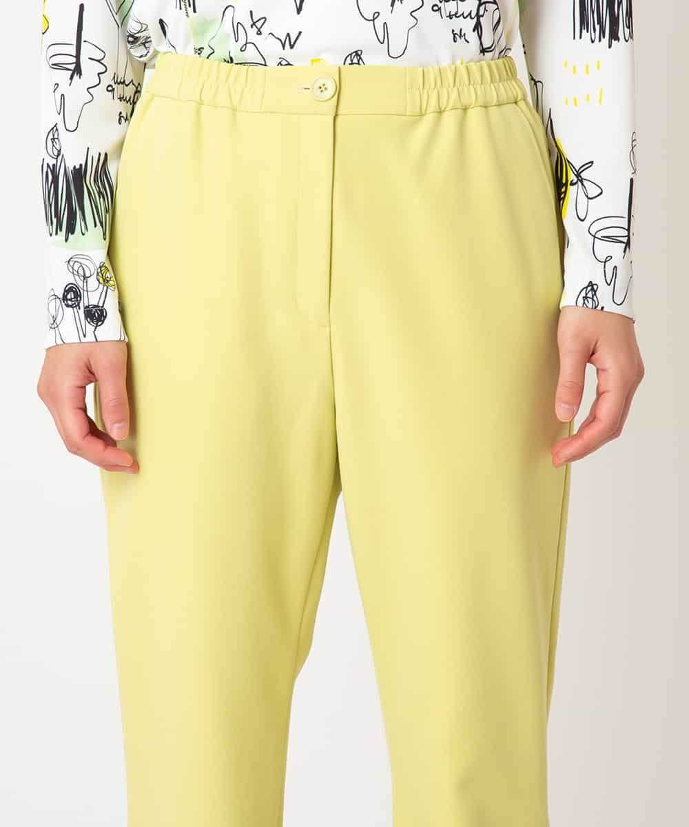 RELDD81170 HIROKO BIS(ヒロコ ビス) 【先行予約】サイドベンツストレッチクロップドパンツ イエロー