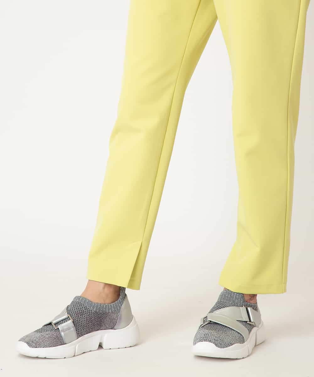 RELDD81170 HIROKO BIS(ヒロコ ビス) 【先行予約】サイドベンツストレッチクロップドパンツ イエロー