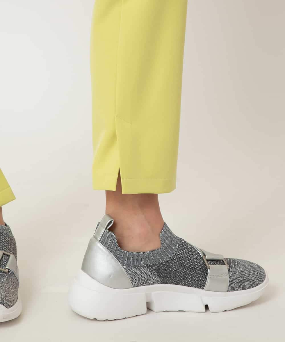 RELDD81170 HIROKO BIS(ヒロコ ビス) 【先行予約】サイドベンツストレッチクロップドパンツ イエロー