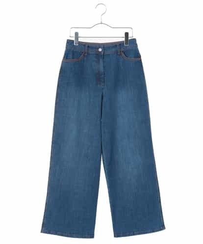 RELEM80190 HIROKO BIS 【洗濯機で洗える】ストレッチデニムワイドパンツ