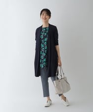 RELGT75180 HIROKO BIS(ヒロコ ビス) 【吸水速乾/洗濯機で洗える】ワンタックテーパードパンツ ブルー
