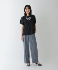 RELGT77180 HIROKO BIS(ヒロコ ビス) 【吸水速乾/洗濯機で洗える】ストレートワイドパンツ ブルー