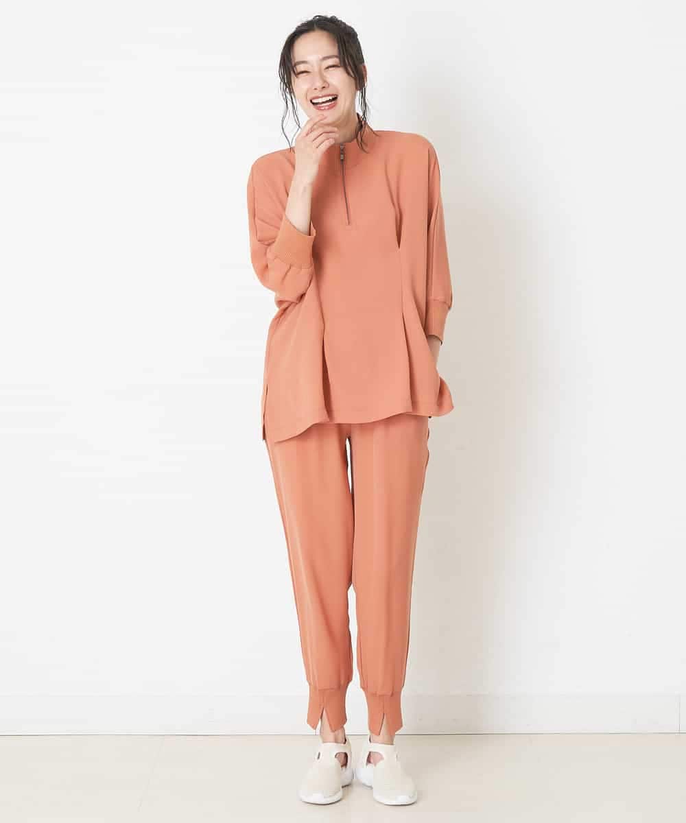 RELLP65230 HIROKO BIS(ヒロコ ビス) 【洗える】ストレッチジョガーパンツ オレンジ
