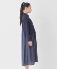 REPDD53360 HIROKO BIS(ヒロコ ビス) 異素材MIXジャージーワンピース ネイビー