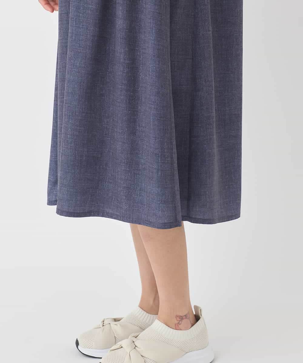 REPDD53360 HIROKO BIS(ヒロコ ビス) 異素材MIXジャージーワンピース ネイビー