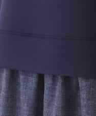 REPDD53360 HIROKO BIS(ヒロコ ビス) 異素材MIXジャージーワンピース ネイビー