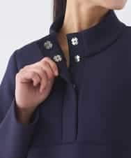 REPDD53360 HIROKO BIS(ヒロコ ビス) 異素材MIXジャージーワンピース ネイビー