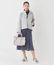 REPDD53360 HIROKO BIS(ヒロコ ビス) 異素材MIXジャージーワンピース ネイビー