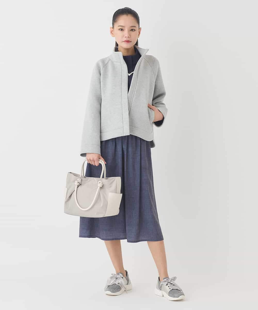 REPDD53360 HIROKO BIS(ヒロコ ビス) 異素材MIXジャージーワンピース ネイビー