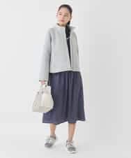 REPDD53360 HIROKO BIS(ヒロコ ビス) 異素材MIXジャージーワンピース ネイビー