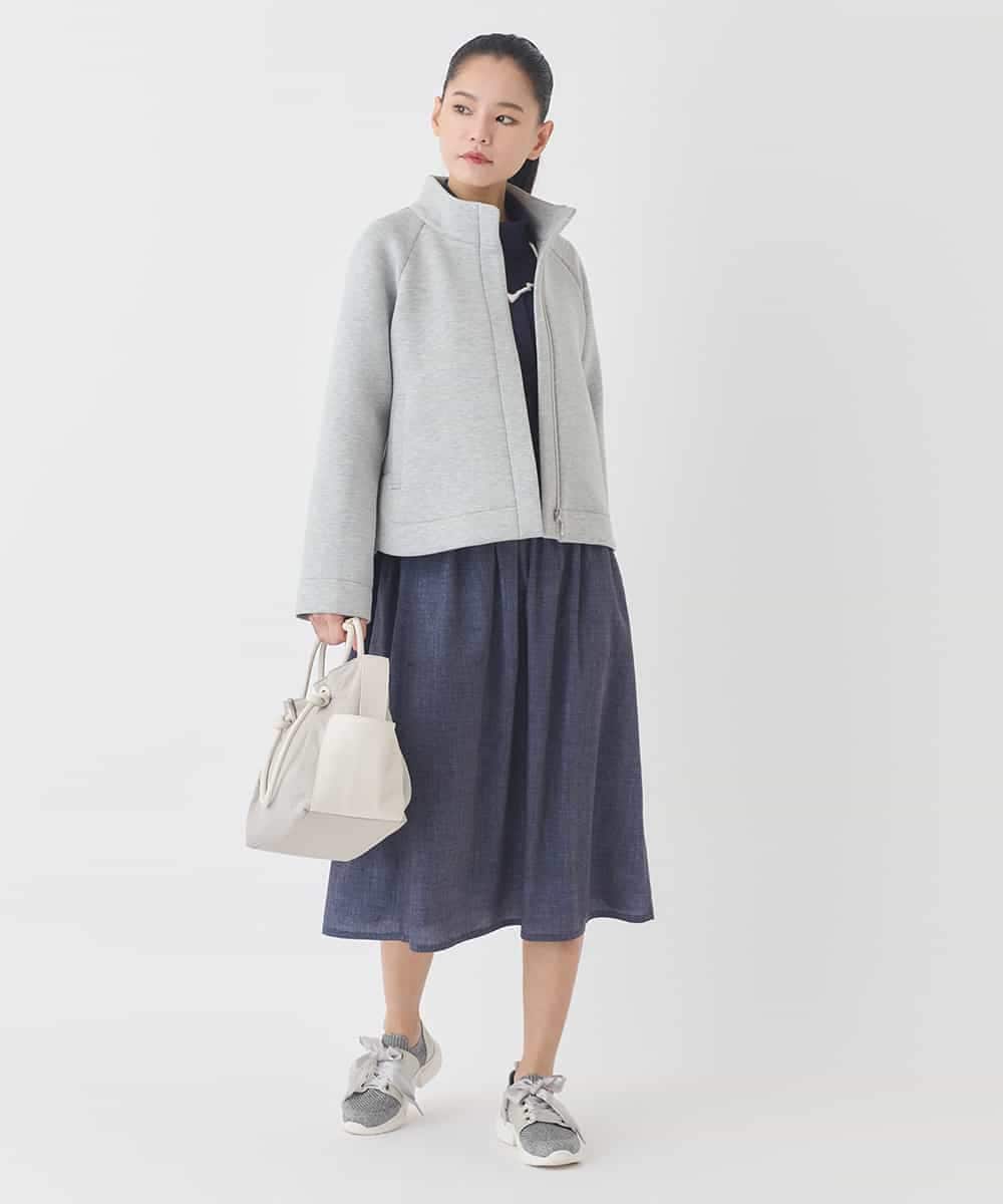 REPDD53360 HIROKO BIS(ヒロコ ビス) 異素材MIXジャージーワンピース ネイビー