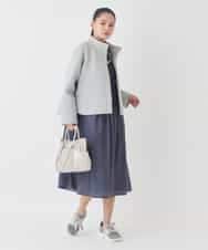 REPDD53360 HIROKO BIS(ヒロコ ビス) 異素材MIXジャージーワンピース ネイビー